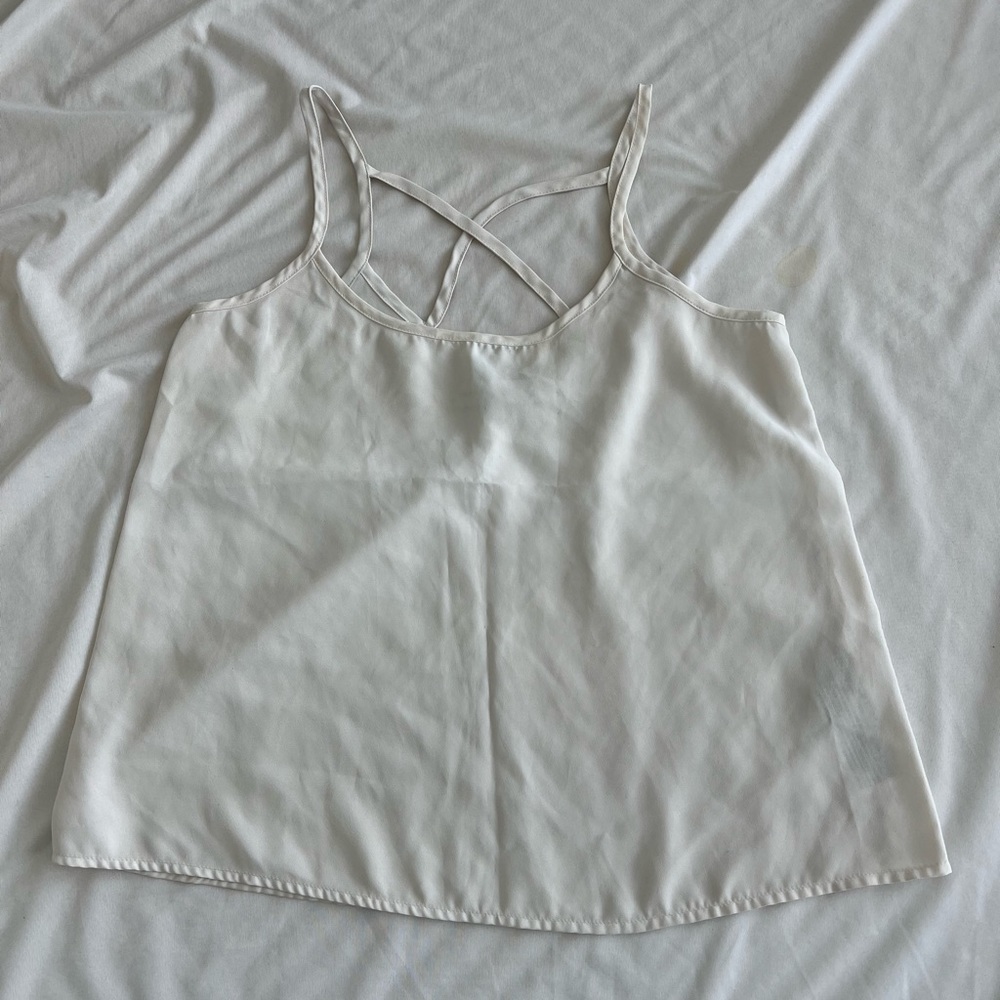 Super cute strappy white blouse